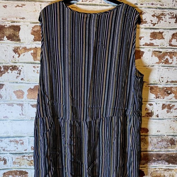 NWT Eyeshadow Striped Sleeveless Baby Doll Tank Blouse - Picture 11 of 12